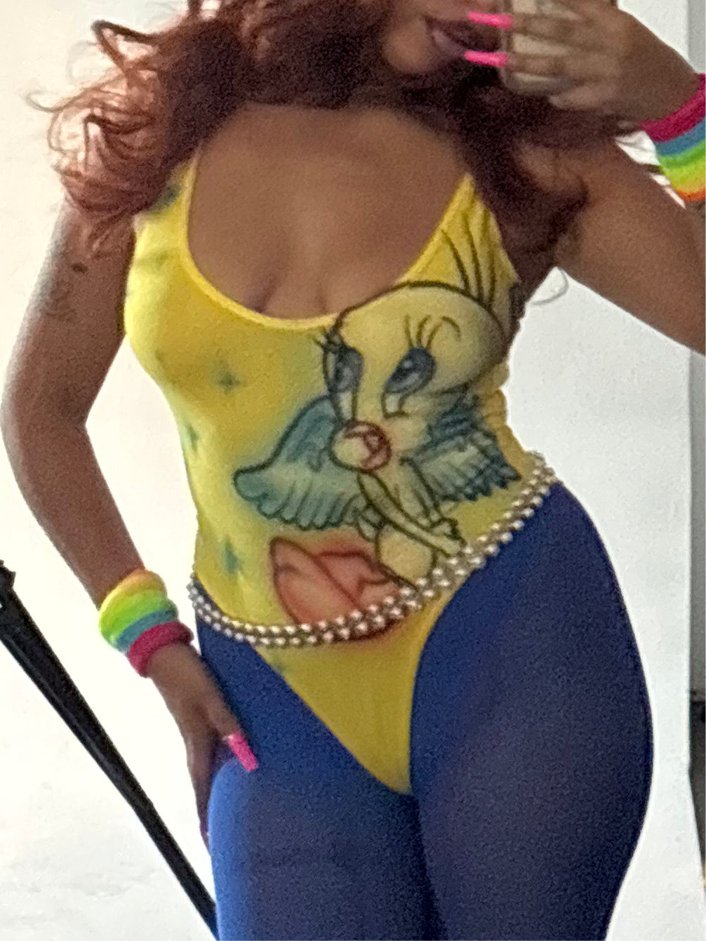 tweety angel leotard 🪽